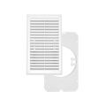 Kratka wentylacyjna 175x295 mm PVC z wyjściem rurowym