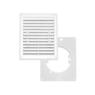 Kratka wentylacyjna 175x215 mm PVC z wyjściem rurowym