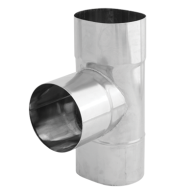 Trójnik 90° żaroodporny owalny SPIROFLEX 130x240mm gr.1,0mm