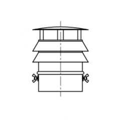 Daszek z 2 pierścieniami KS Ø 180mm gr.0,5mm