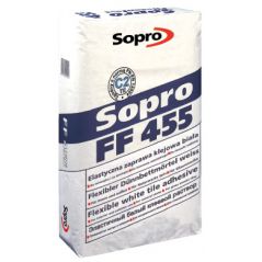 SOPRO biała, elastyczna zaprawa klejowa FF 455, 25 kg