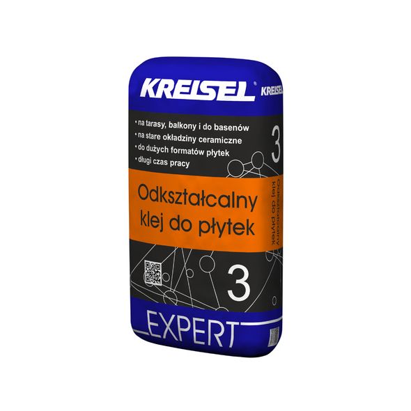 Kreisel specjalistyczny, odkształcalny klej do przyklejania wszelkich rodzajów płytek EXPERT 3, 25 kg